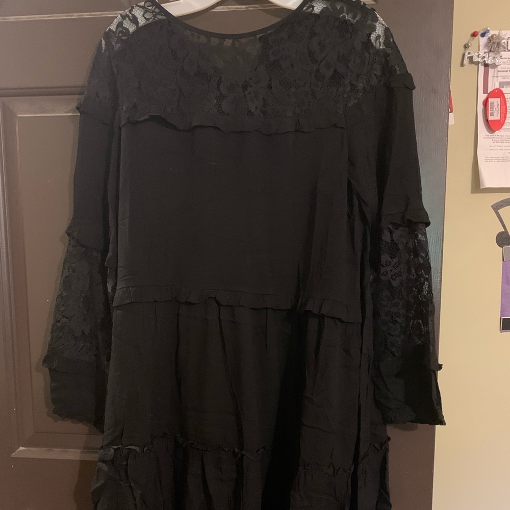 Black knee length dress